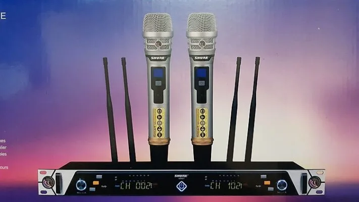Micro Shure UGX 21 | UHF | 4 Anten | 50M |(2025) 6 Hinh san pham Mic shure UXG 21 do ben thanh audio phan phoi