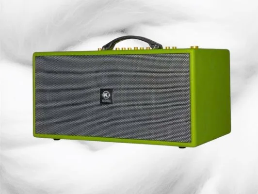 Loa keo xach tay gia si Komi km558 mau xanh 1