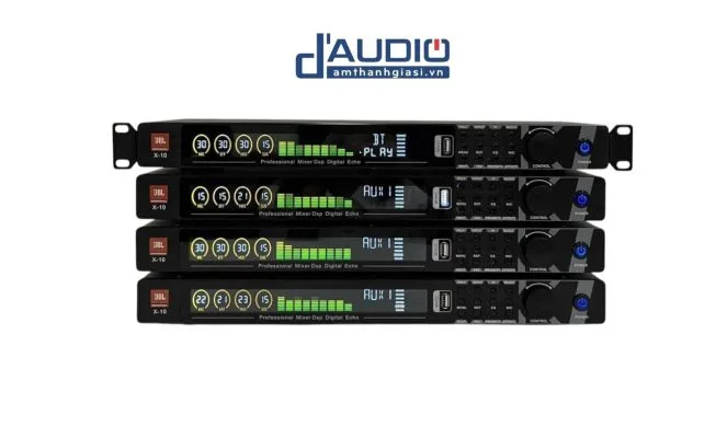 Vàng Cơ Lai Số X10 Chống Hú 4 Cấp Echo Và Reverb Cực Mượt Mà, Chống Hú Tự Động, Hiệu Ứng Chế Độ, Tích Hợp 2 Cổng Mic