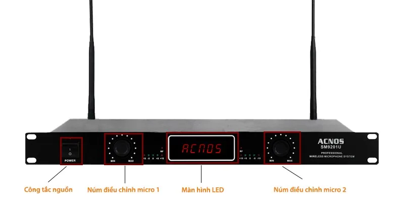 Micro không dây Acnos SM9201U 8 Micro không dây Acnos SM9201U - Ảnh 4