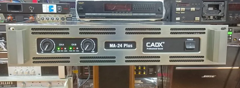 Cục đẩy công suất CADX 24 Plus chính hãng, mặt phay nhôm 24 Mặt trước cục đẩy công suất CADX Model MA- 24Plus