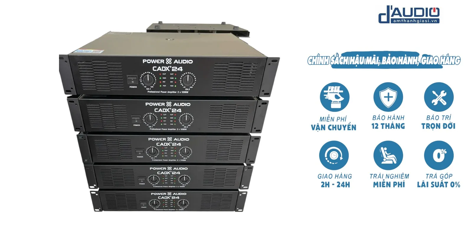 Khi mua sản phẩm đẩy công suất CADX tại D'audio sẽ có giá sỉ và nhiều dịch vụ ưu đãi khác