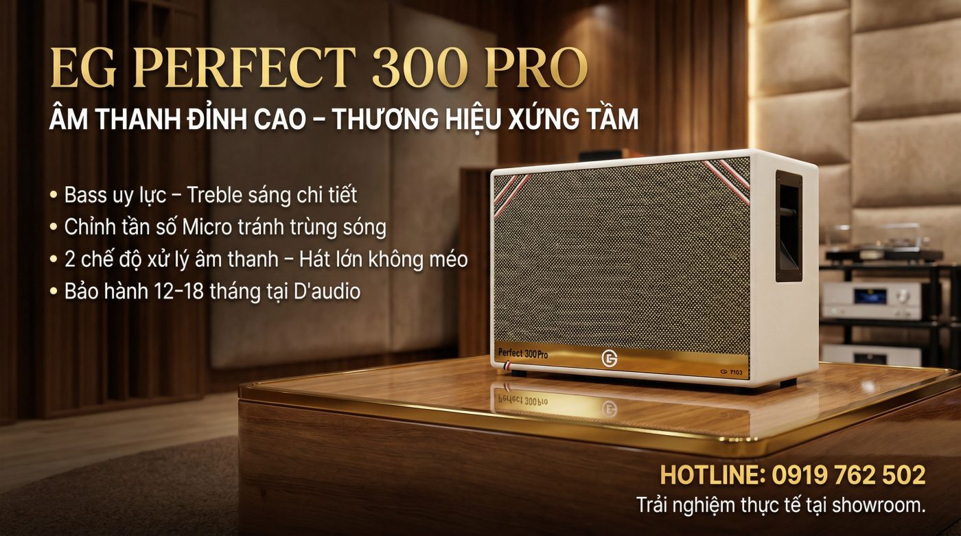 Loa xách tay EG-Perfect 300 Pro | 450W | Bass 20| Pin 6-8h