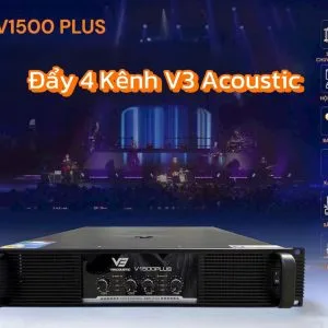 Cục đẩy 4 kênh V3 Acoustic V1500 Plus 11 thông số kỹ thuật Cuc day cong suat 4 kenh V3 Acoutics 1500plus