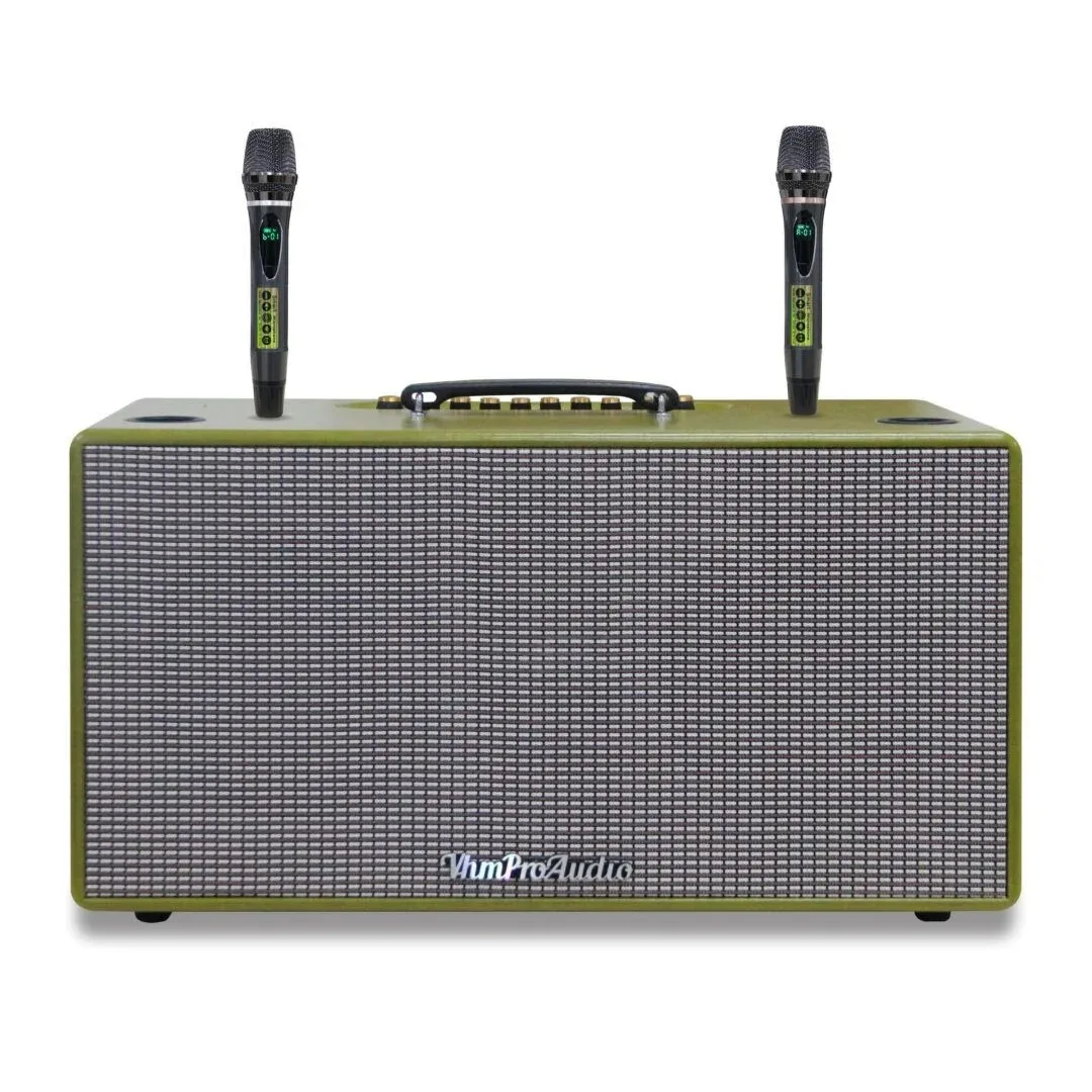 Loa karaoke xách tay Pro 8K10 màu xanh mạ