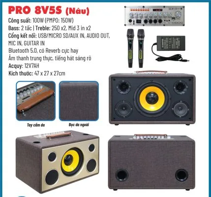 loa karaoke xach tay Pro 8V5S chinh hang