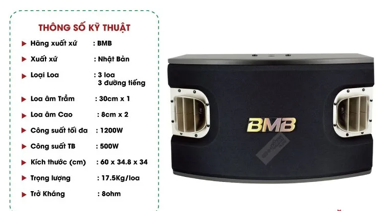 thông số kỹ thuật Loa BMB CSV-900 SE