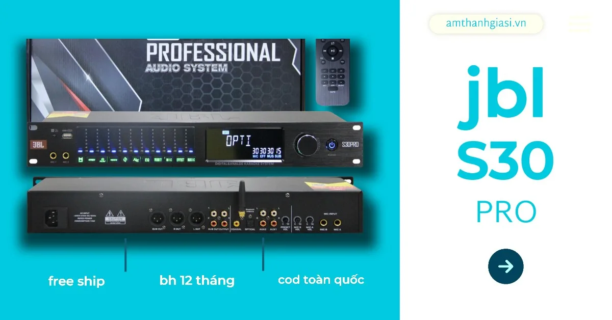 Vang cơ lai số JBL S30 Pro | Revert | Chống hú | BH 12 tháng 5 vang-co-lai-so-jbl-s30-pro
