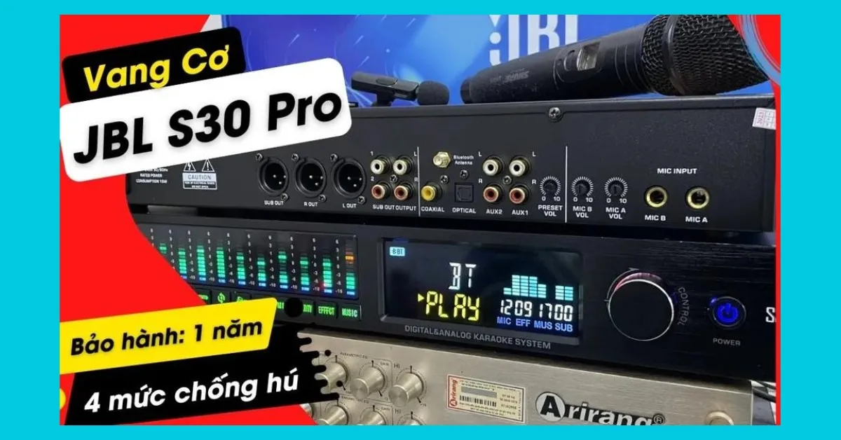 Vang cơ lai số JBL S30 Pro | Revert | Chống hú | BH 12 tháng 8 vang-co-lai-so-jbl-s30-pro