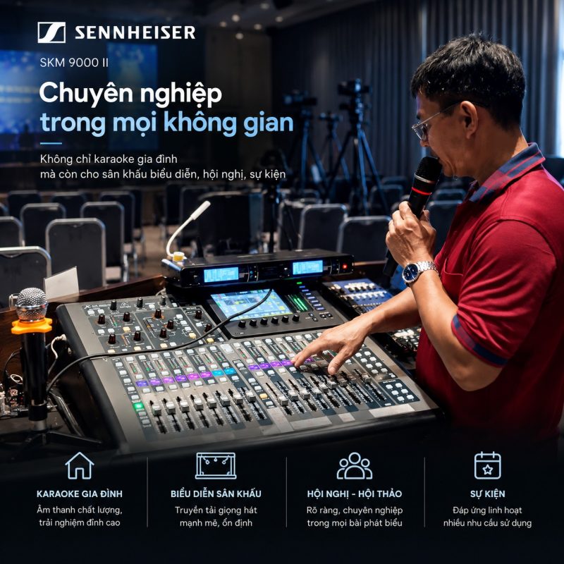 ứng dụng Sennheiser SKM 9000 II chinh hang