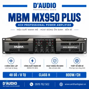 Cục đẩy công suất 4 kênh MBM MX-950 Plus