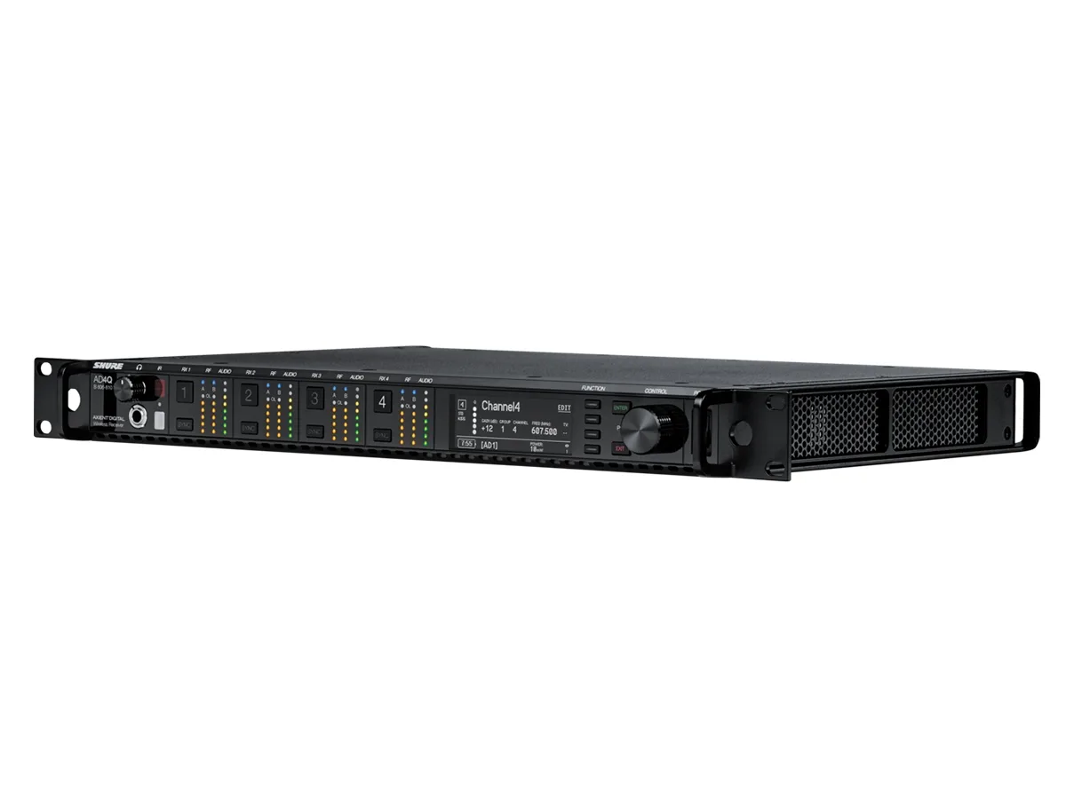 micro không dây Shure AD4Q 4 kênh chính hãng, sóng mạnh mẽ, ổn định sóng, chống hú