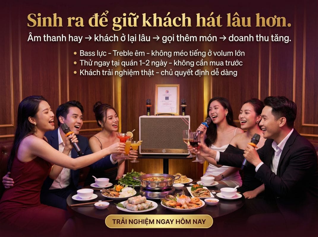 trải nghiệm loa EG Perfect 300 Pro tại quán