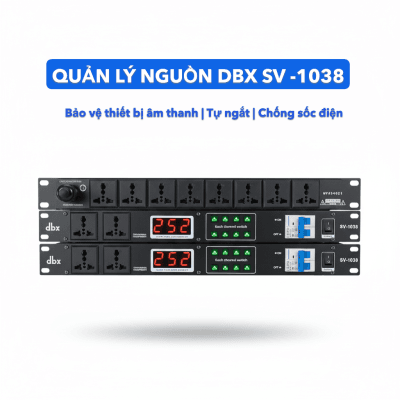 Bộ Quản Lý Nguồn DBX SV-1038 chính hãng |  Automat Tự Ngắt, Chống Chập, Bảo Vệ Dàn Âm Thanh.