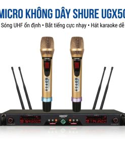 Hình bìa Micro không dây Shure UGX50 – Bộ micro karaoke UHF ổn định, hát nhẹ và bắt tiếng tốt