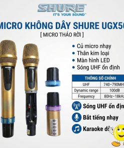 thong so ky thuat Micro khong day shure ugx50 chinh hang