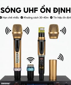Micro không dây Shure UGX50 – Bộ micro karaoke UHF ổn định, hát nhẹ và bắt tiếng tốt
