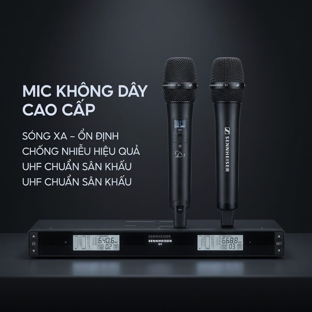Micro khong day Sennheiser D1 chinh hang