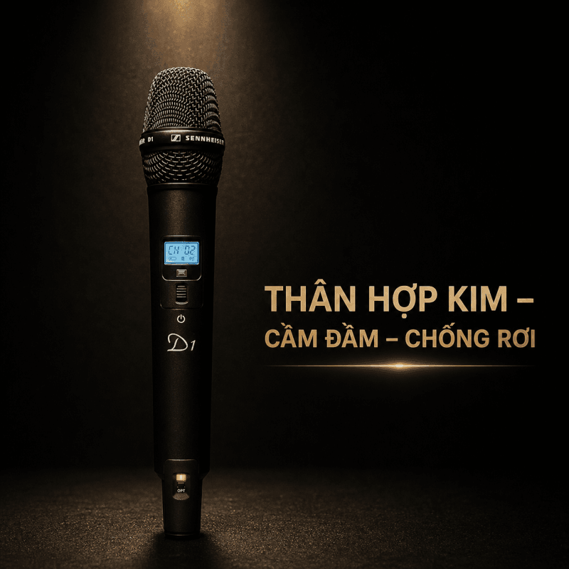 tay cầm Micro khong day Sennheiser D1 chinh hang