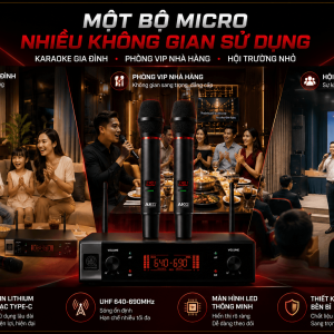 Micro Không Dây AKG Y200S chính hãng sử dụng thích hợp với mọi thiết bị âm thanh