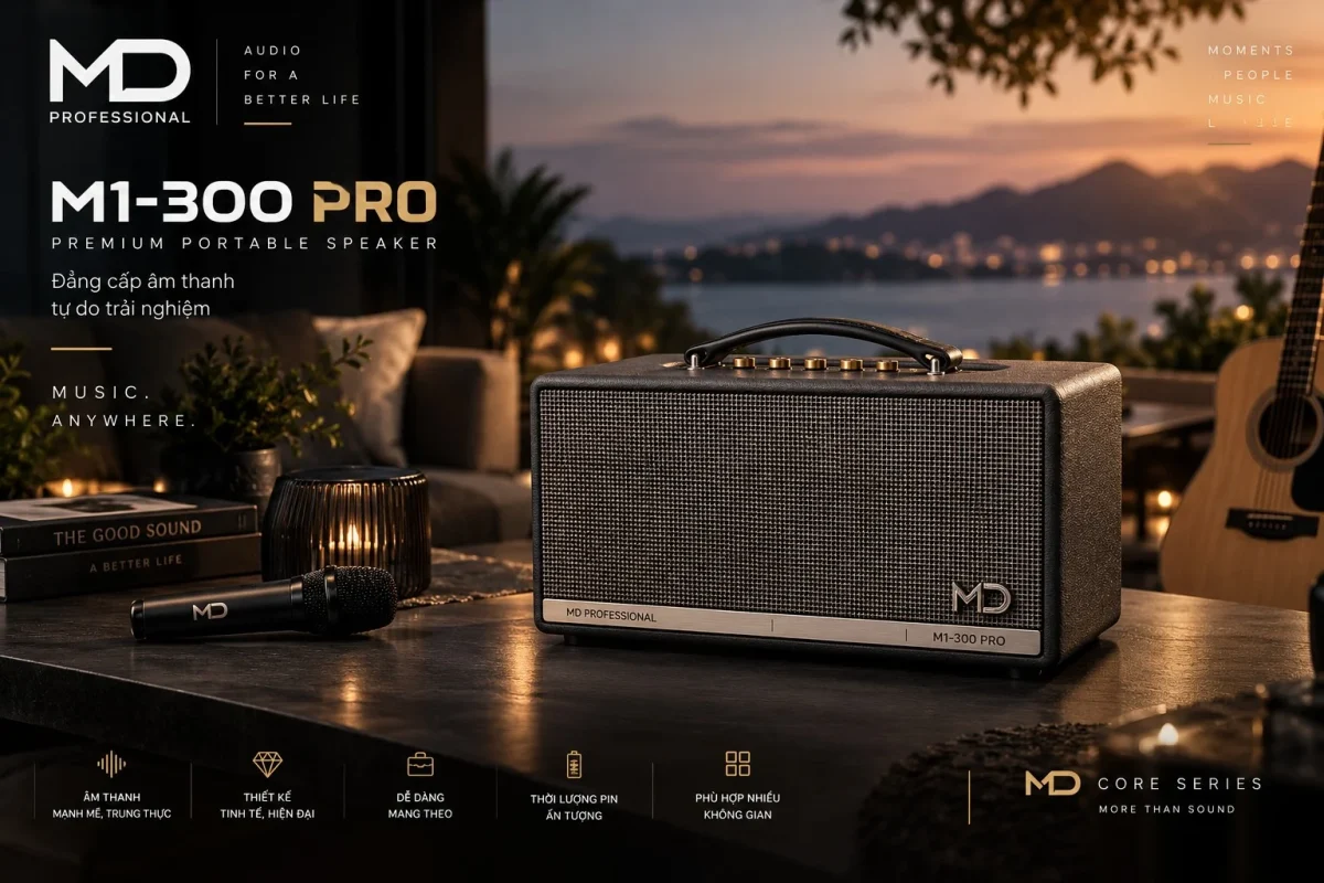 MD Professional 10 Loa karaoke xach tay M1 300Pro chinh hang