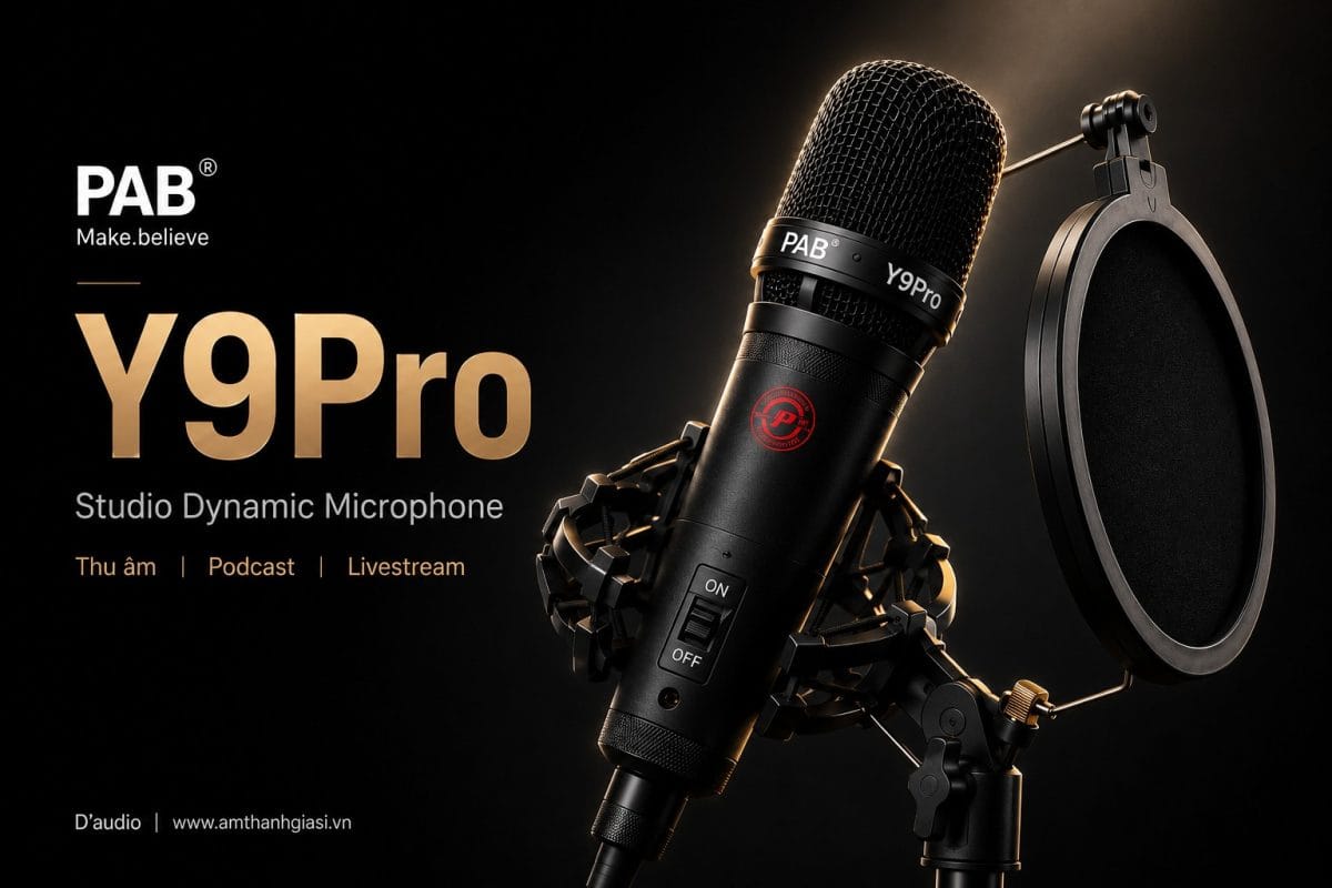 Micro Dynamic PAB Y9Pro chính hãng dành Cho Thu Âm, Podcast & Livestream