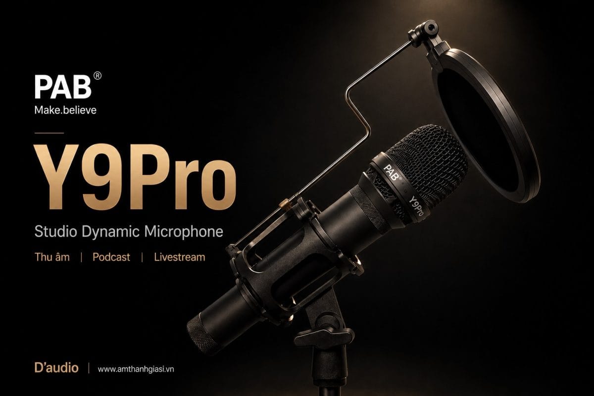 Micro Dynamic PAB Y9Pro chính hãng dành Cho Thu Âm, Podcast & Livestream