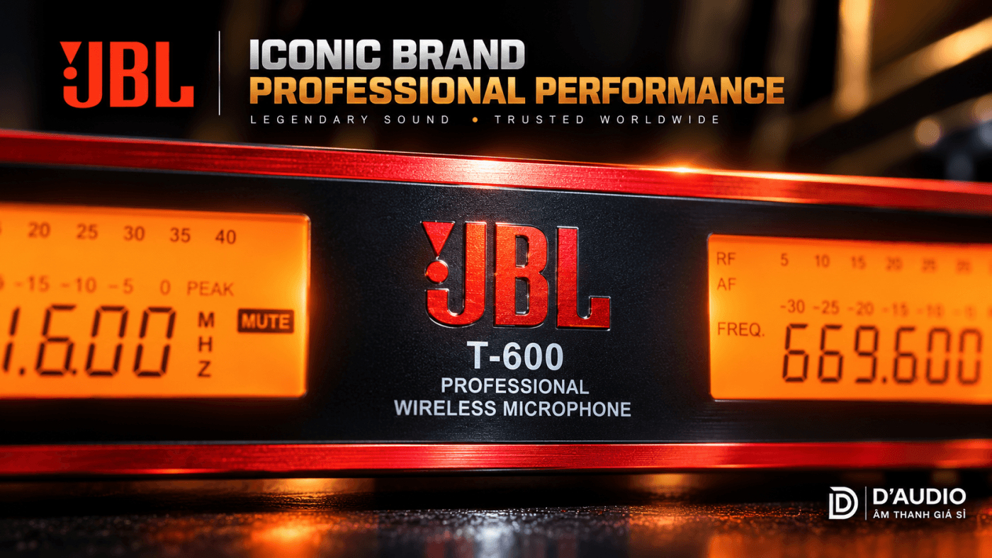Micro không dây cao cấp JBL T 600 chính hãng dành cho karaoke gia đình, KTV và sự kiện