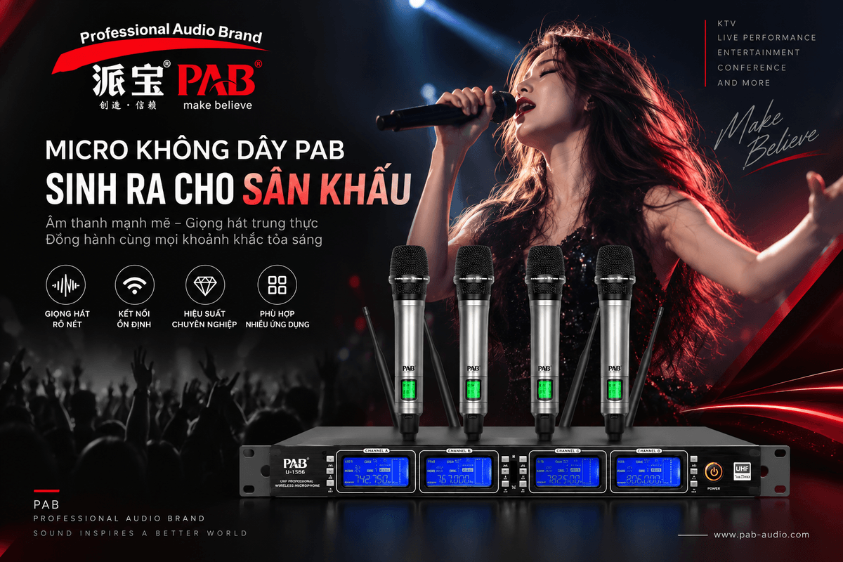 Pab audio la nha san xuat am thanh san khau chuyen nghiep
