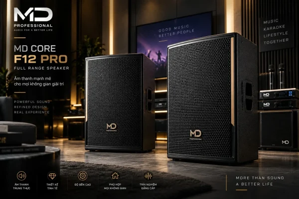 MD Professional 13 loa karaoke MD Core F12 Pro chinh hang