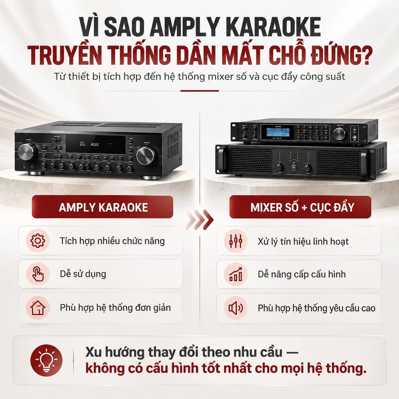 Amply karaoke va cuc day cong suat deu co uu va nouoc rieng