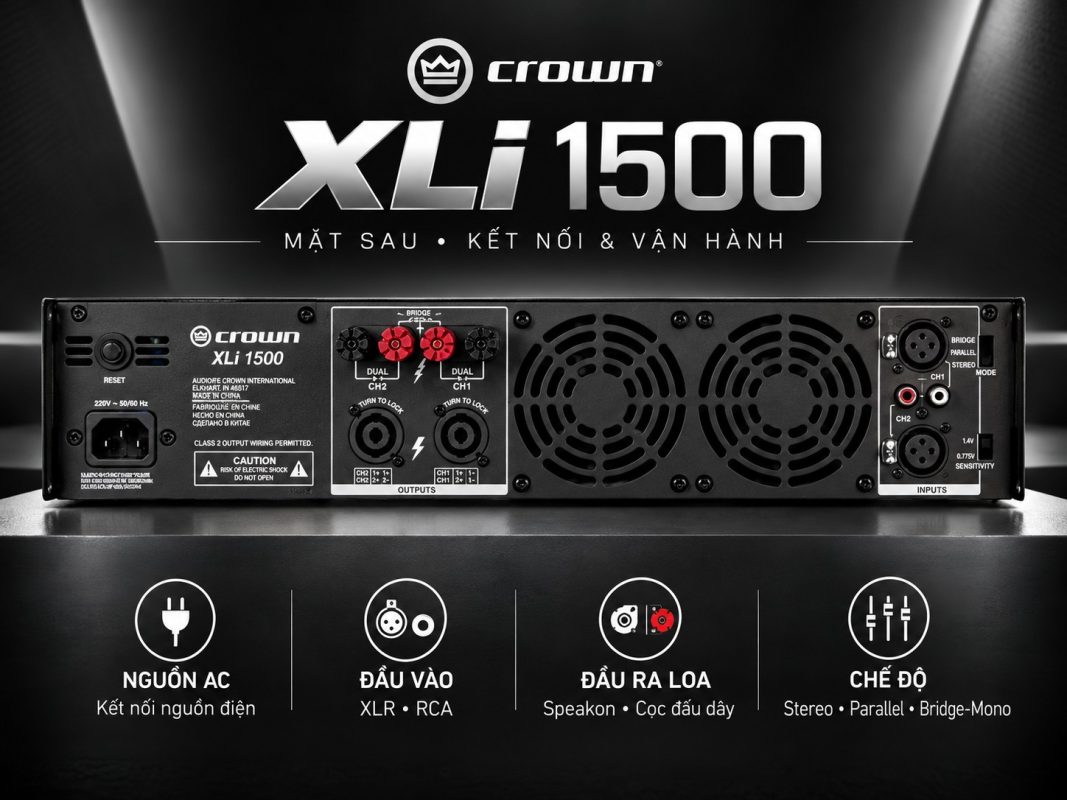 Cục đẩy công suất Crown XLi 1500