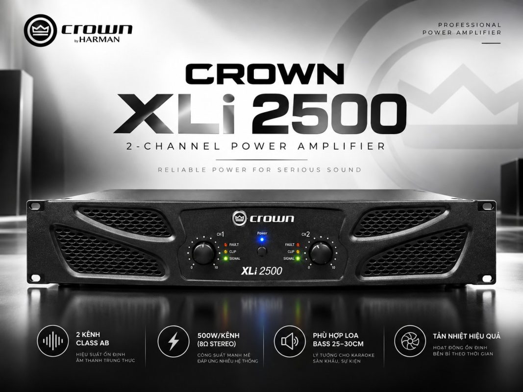 Cục đẩy công suất Crown XLi 2500