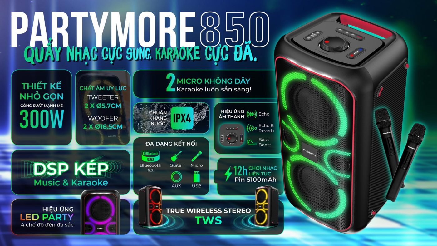 Loa Paramax PartyMore 850